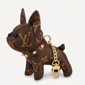 Monogram Dog Bag Pendant - Brown